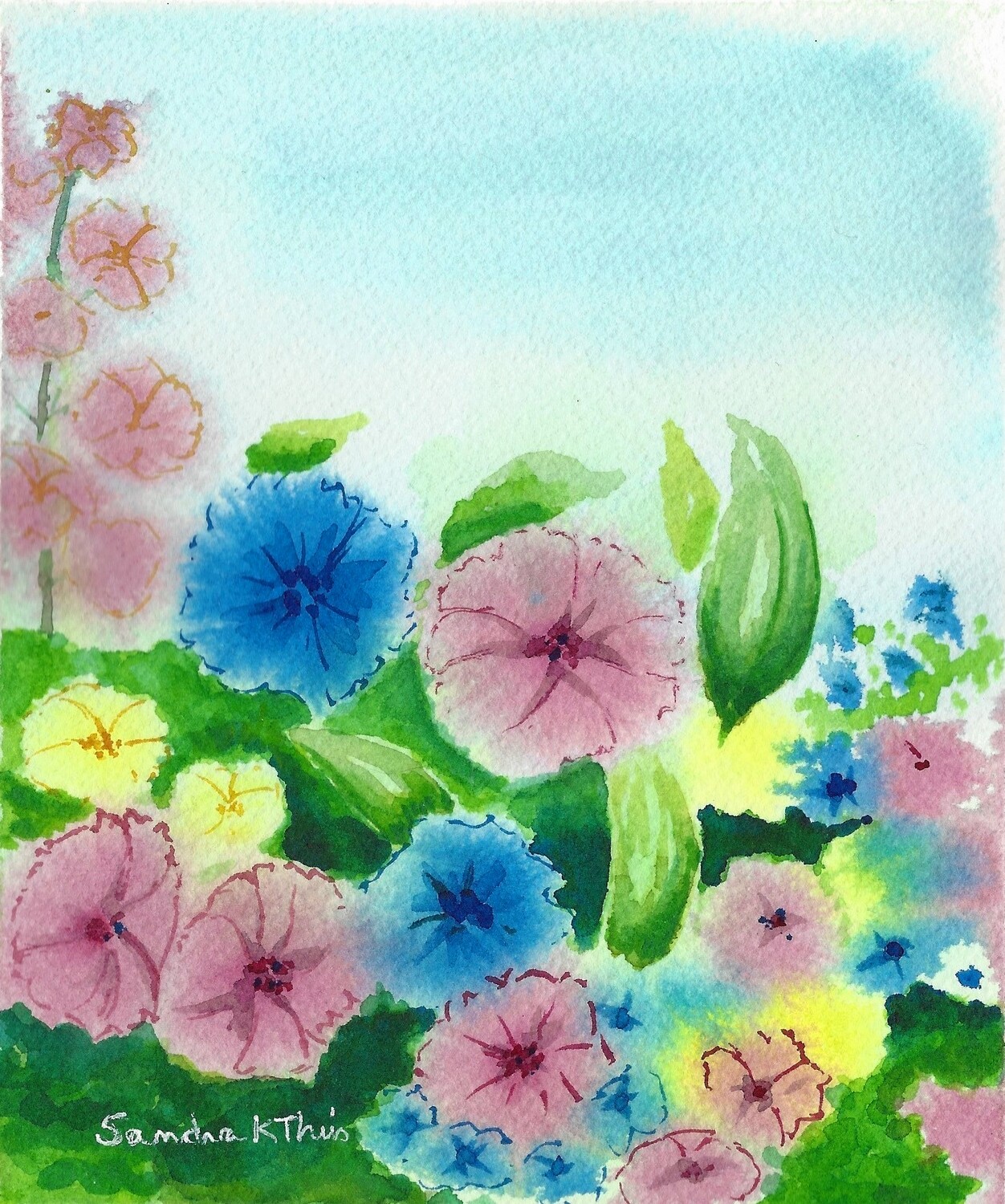 Holly Flower-Watercolor