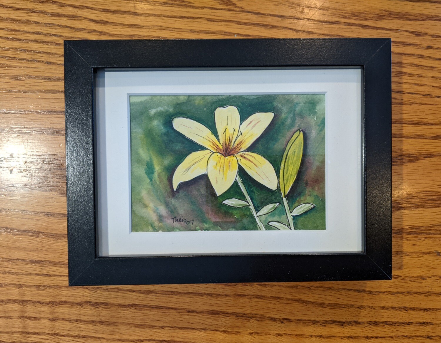 Lily-Watercolor and Pen