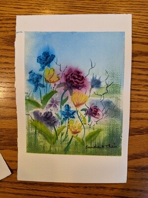 Many Roses-Watercolor