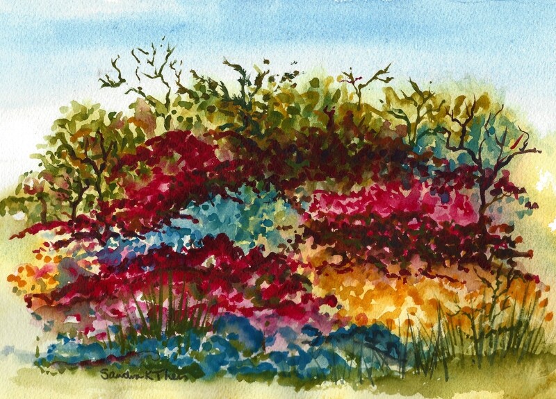 Overgrown Garden-Watercolor