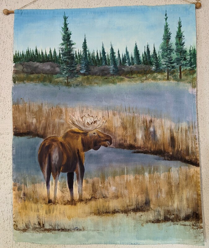 Moose in Swamp-Acrylic Hanging
