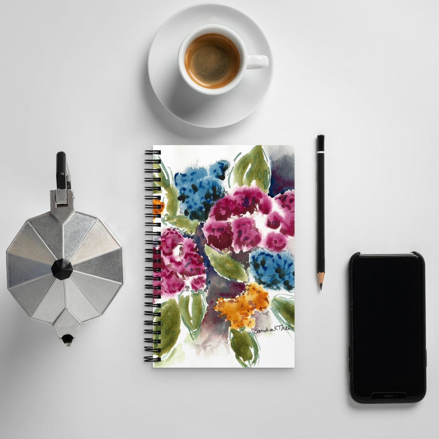 Zoom Flowers Spiral Notebook