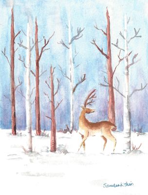 Winter Stag