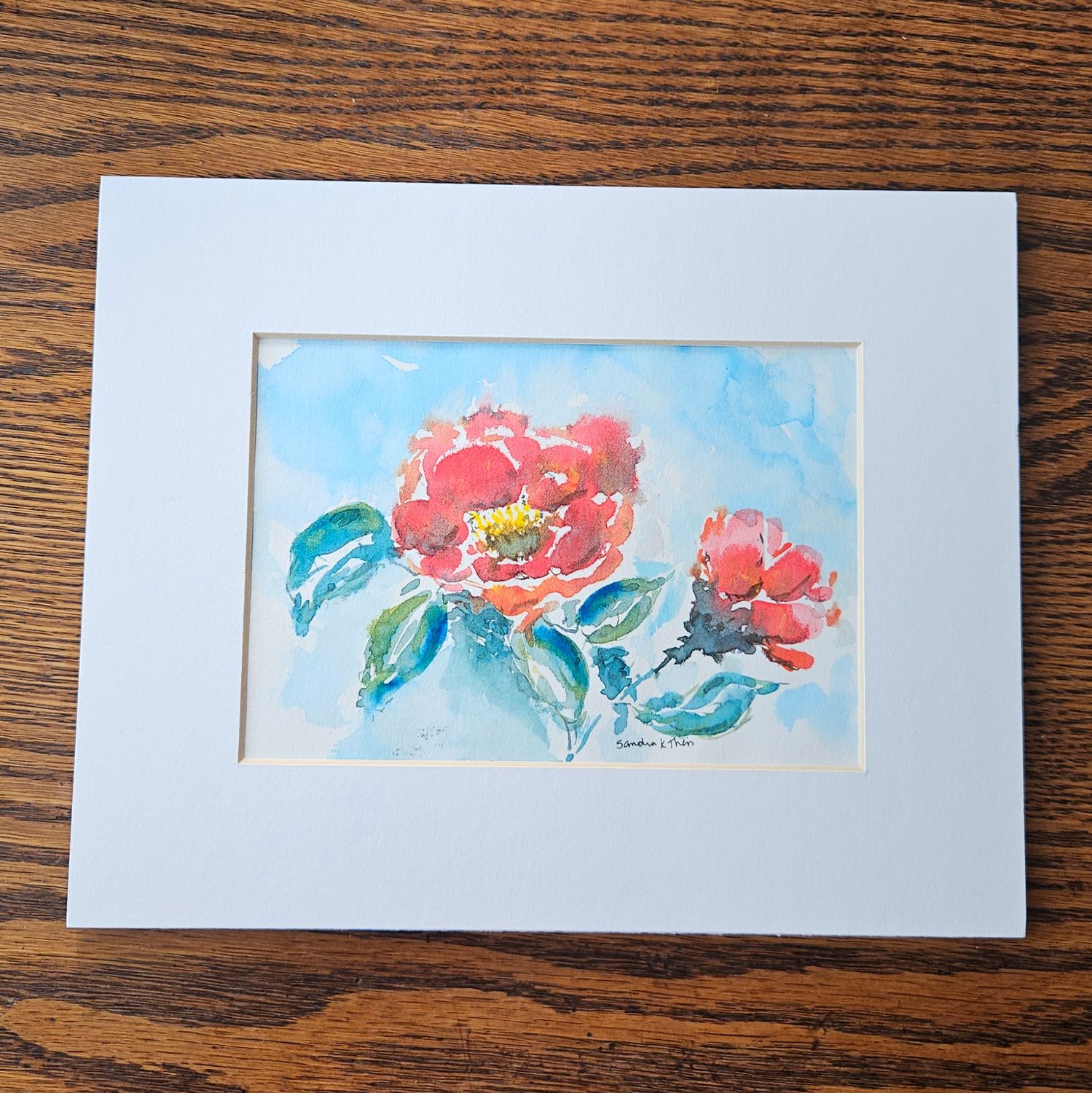 Red Flower-Watercolor