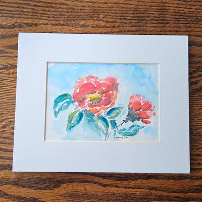 Red Flower-Watercolor