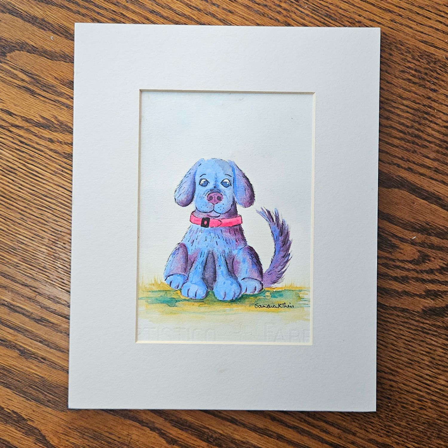 Blue Dog-Watercolor