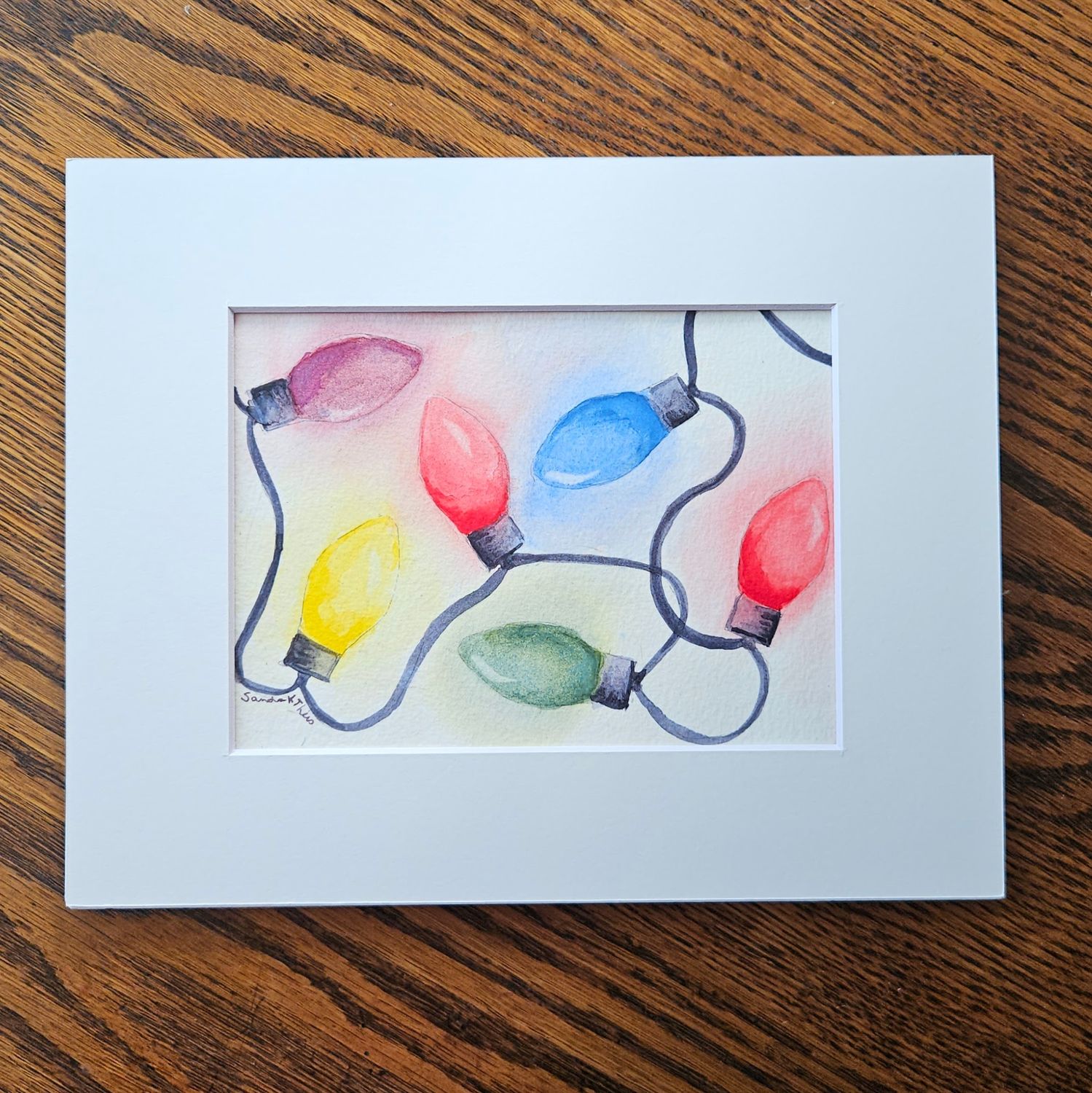 Holiday Lights-Watercolor