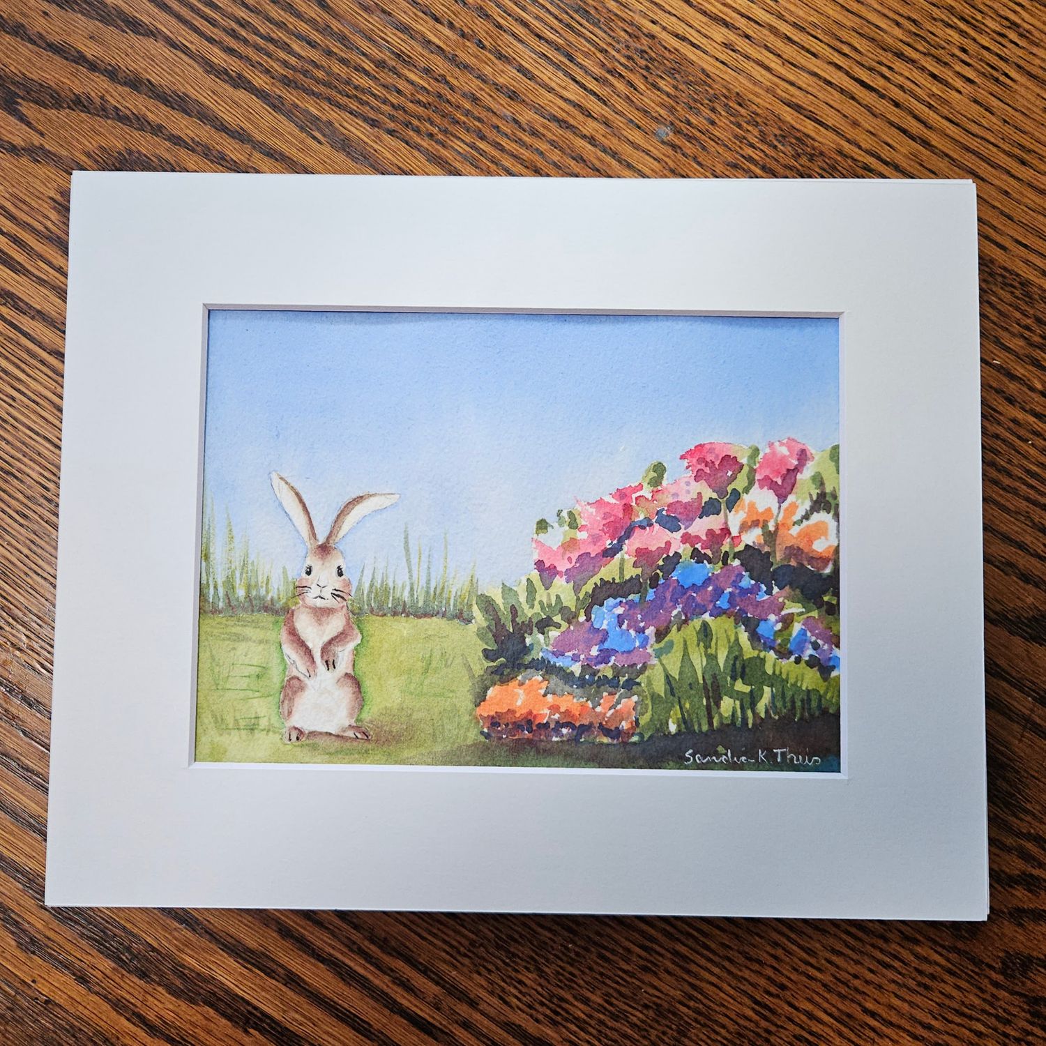 Garden Bunny-Watercolor