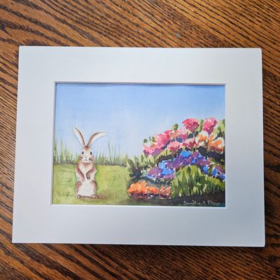 Garden Bunny-Watercolor