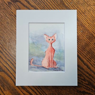 Copper Cat-Watercolor