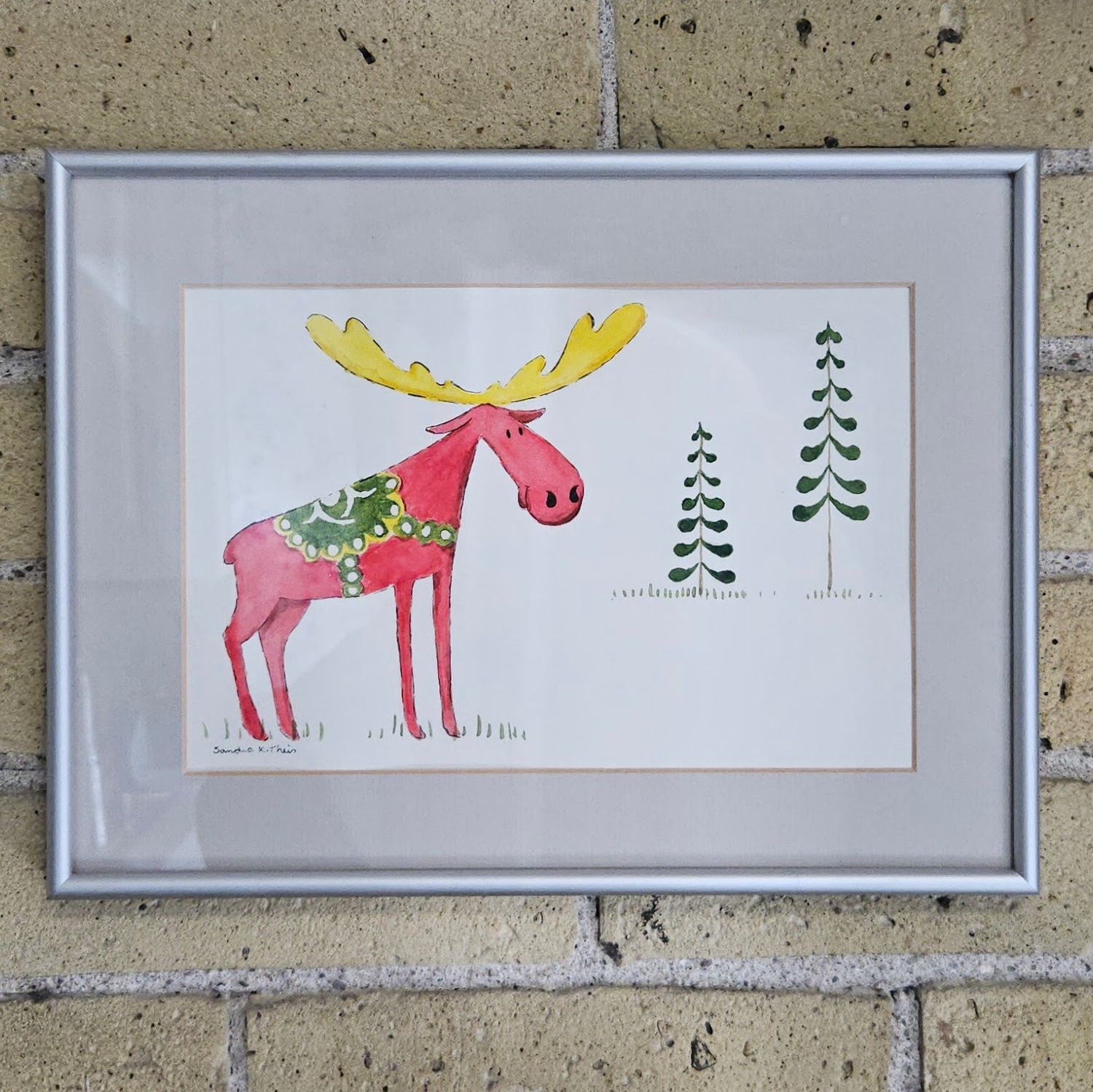 Dala Moose-Watercolor
