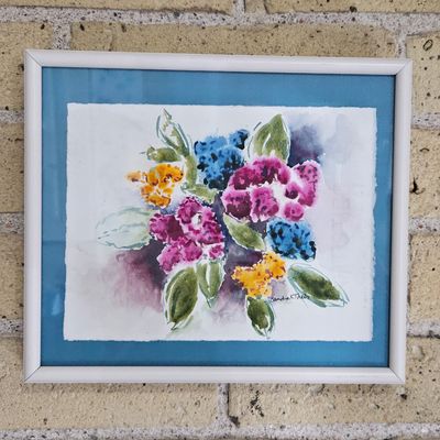 Zoom Flowers-Watercolor