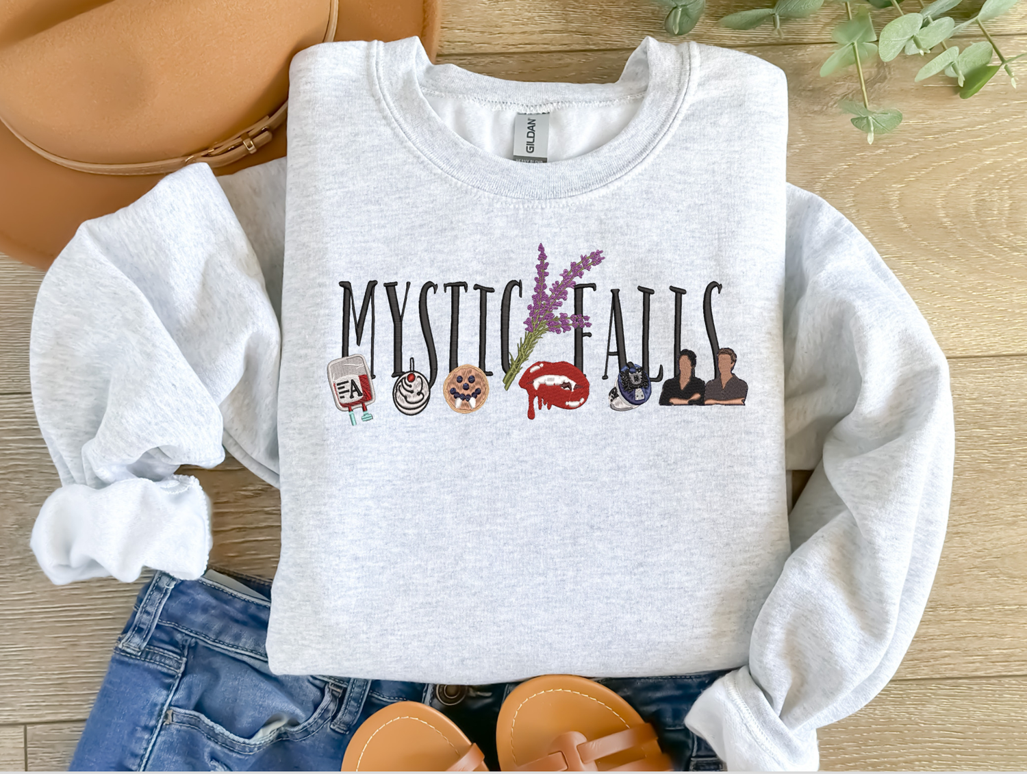 Mystic Falls Embroidered Sweatshirt