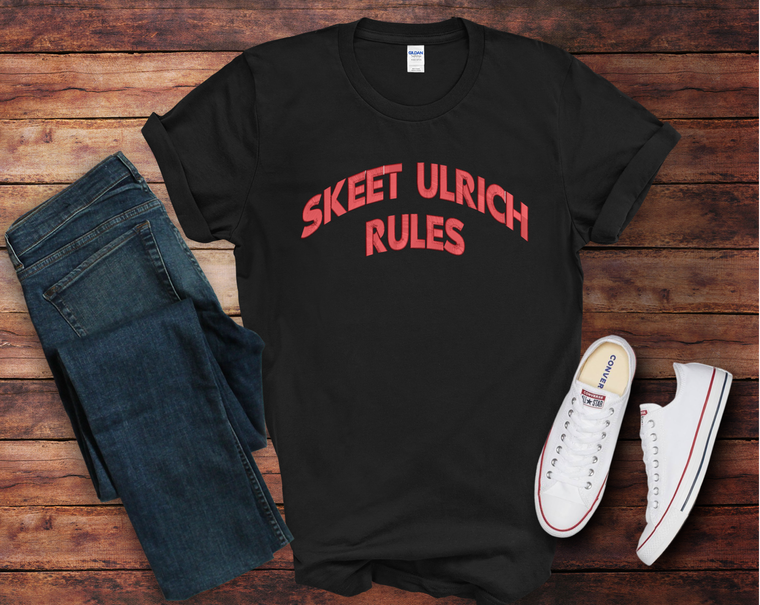 Skeet Ulrich Rules Embroidered T-shirt