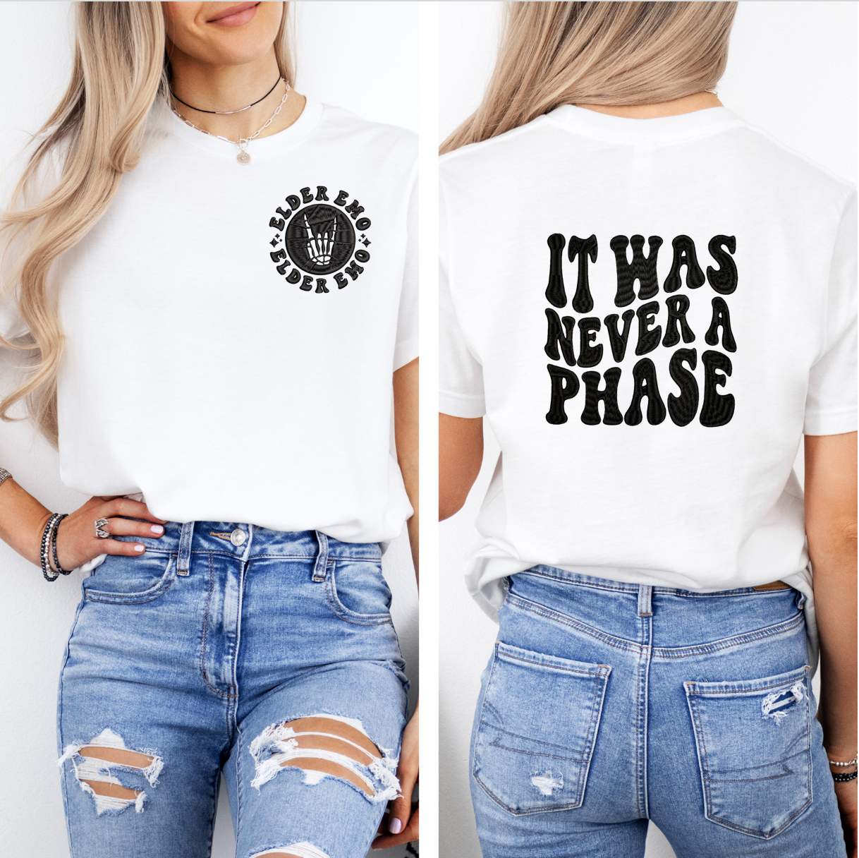 Elder Emo Embroidered T-shirt