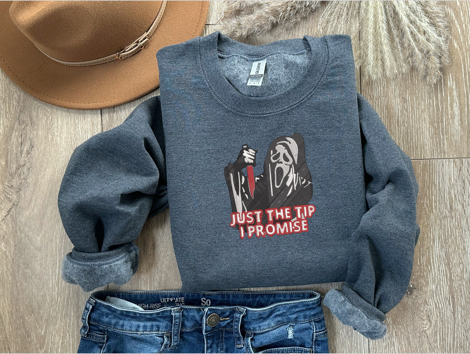 Just the Tip Embroidered Sweatshirt