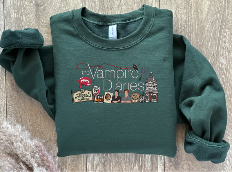 Vampire Diaries Embroidered Sweatshirt