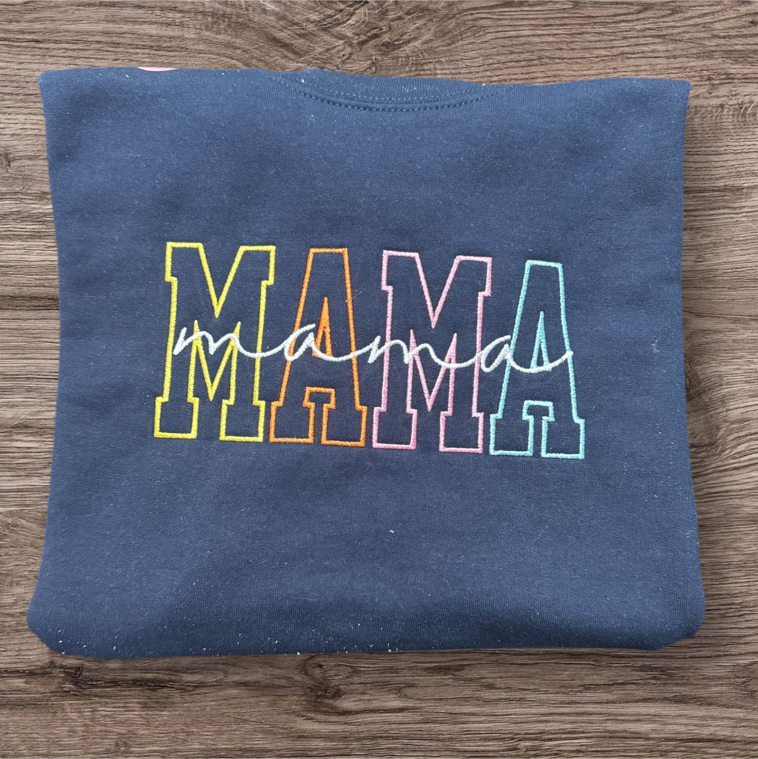 Rainbow Mama Embroidered Sweatshirt