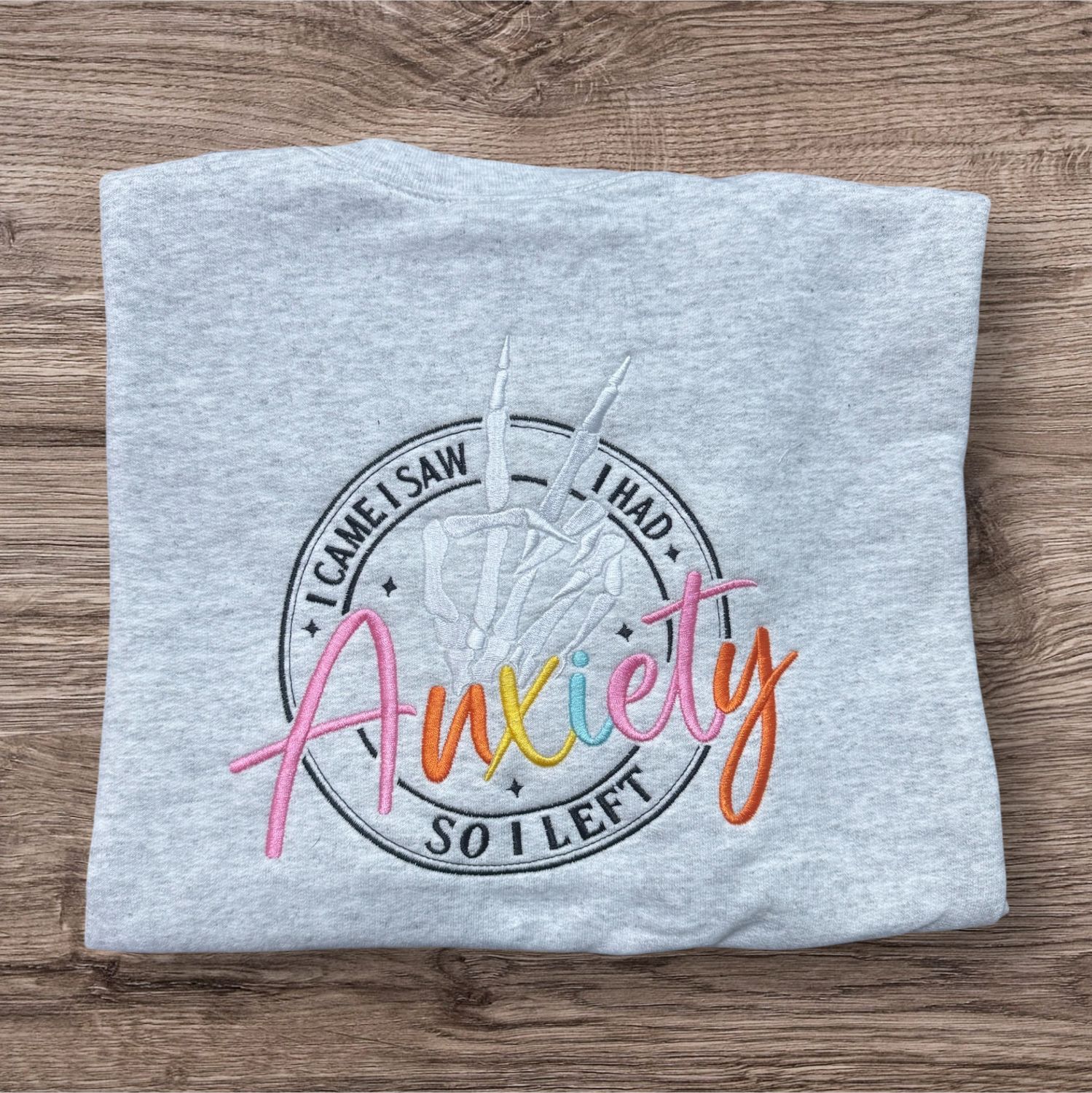 ANXIETY Embroidered Sweatshirt