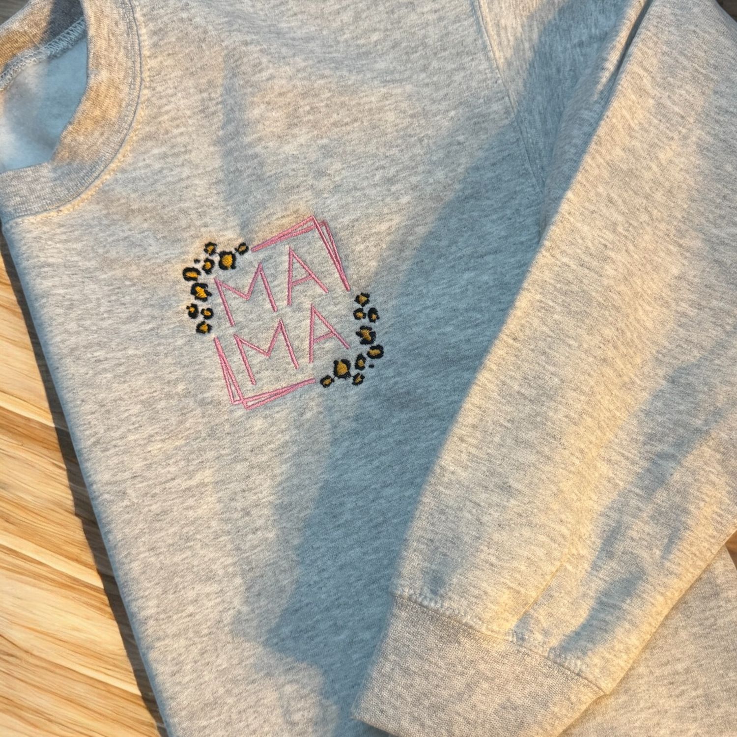 LC Leopard MAMA Embroidered Sweatshirt