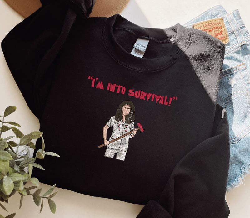 I&#39;m Into Survival Embroidered Sweatshirt
