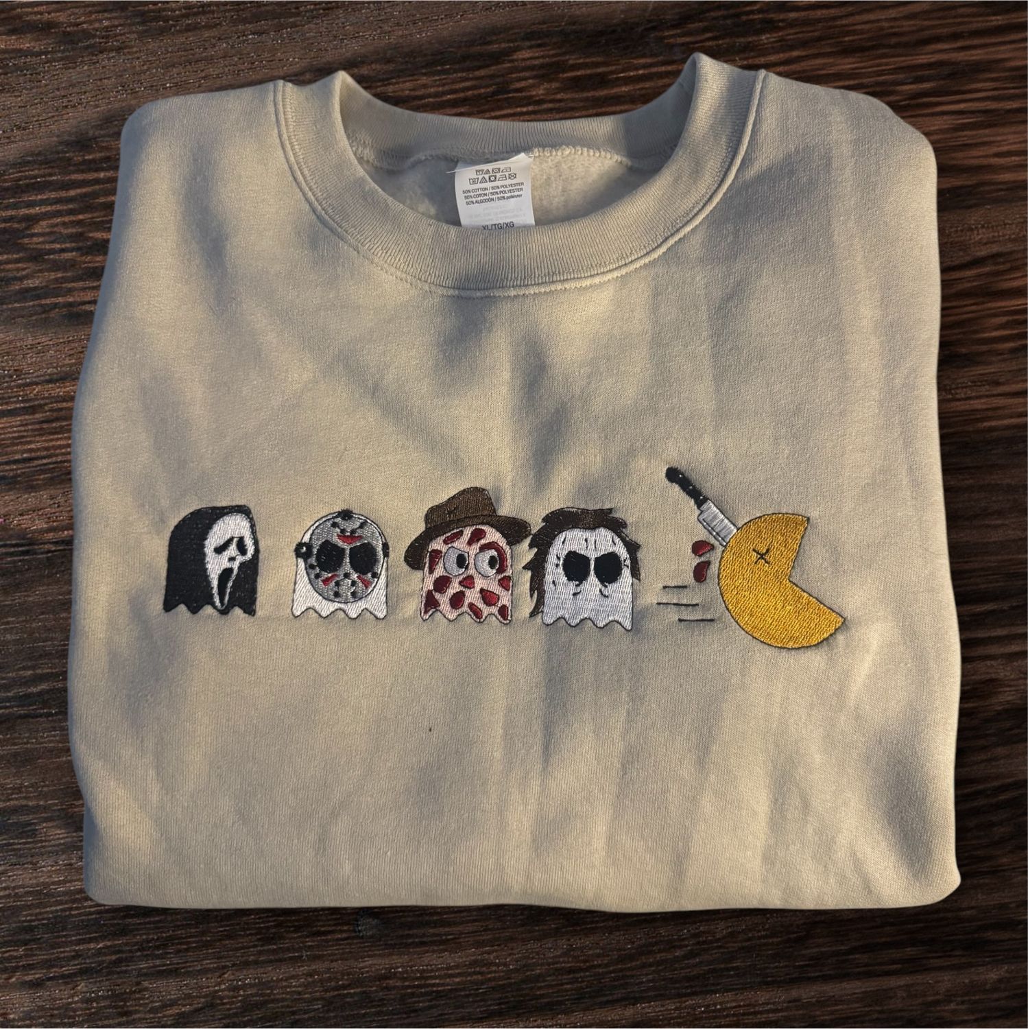 Horror PacMan Embroidered Sweatshirt