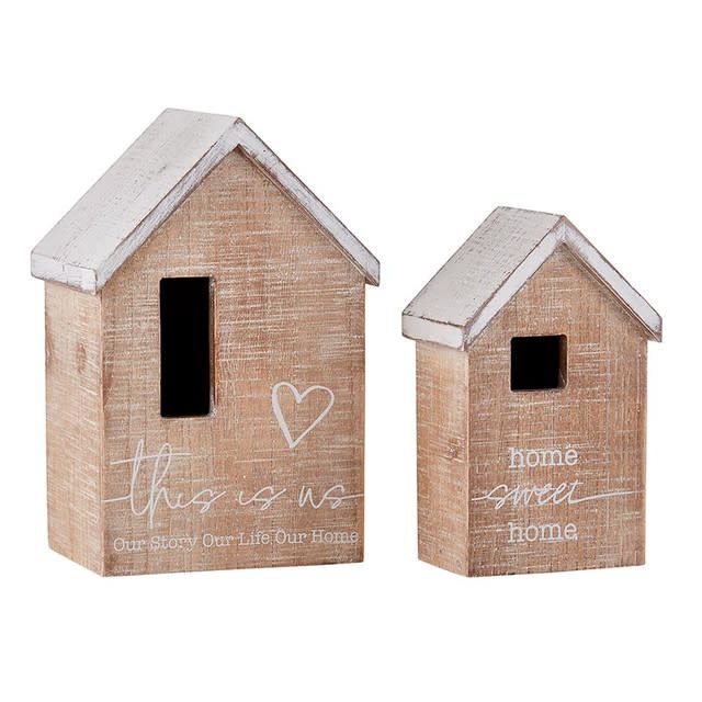 Wooden House 2pc Set