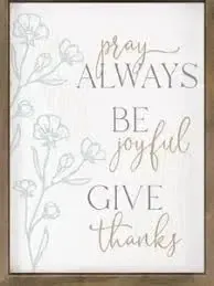 Pray Always Sign