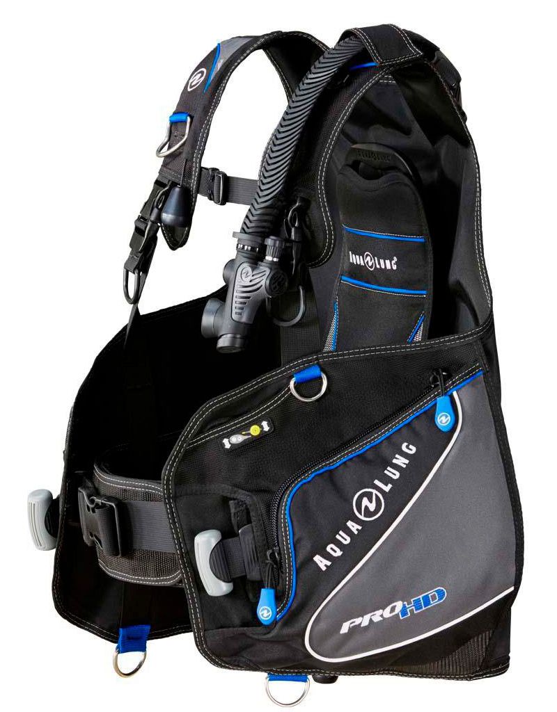 AQUALUNG PRO BCD, Color: BK/CHAR/BLU, Size: XS