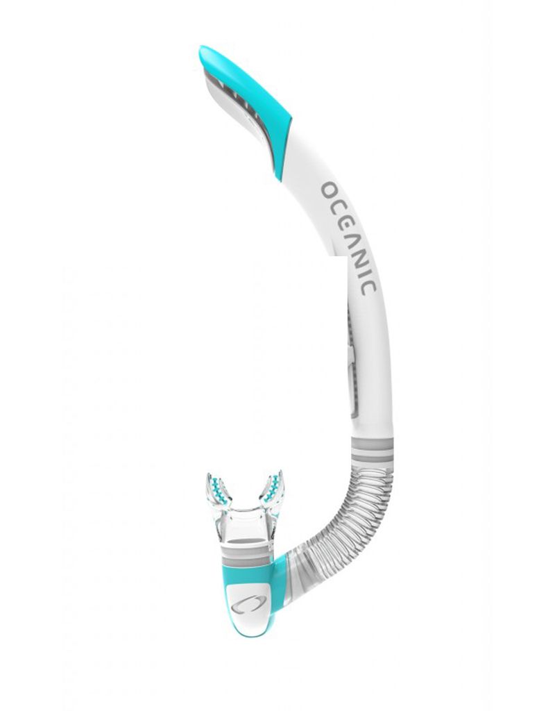 OCEANIC ULTRA SD SNORKEL, Color: WHITE/SEA BLUE