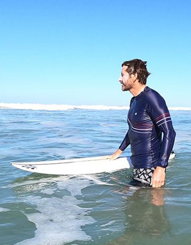 Saint Jacques Lycra Long Sleeve Waves UV Protection Shirts - Men