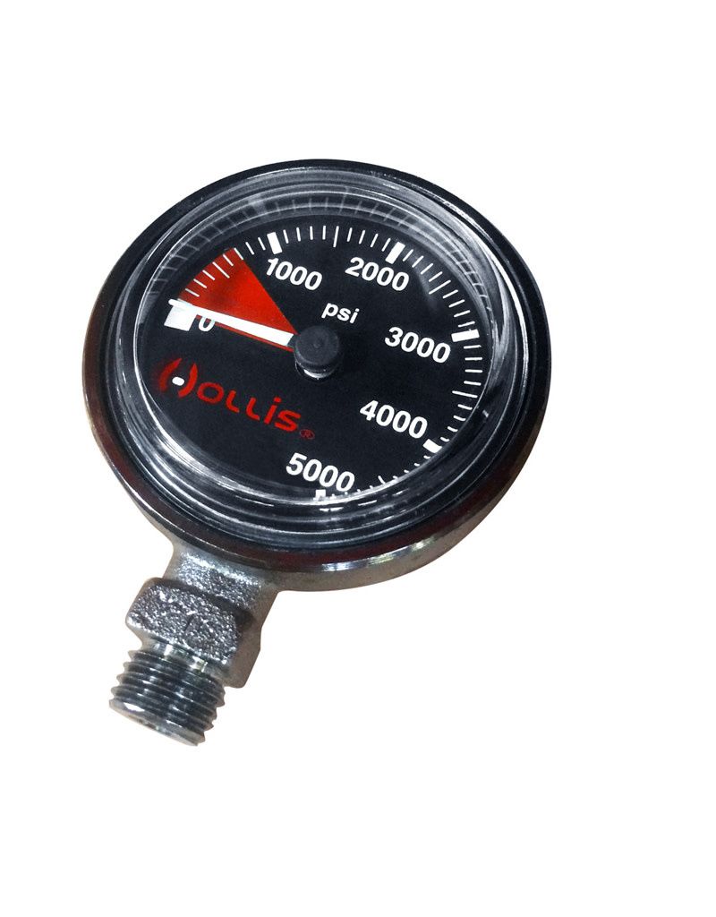 HOLLIS PRESSURE GAUGE MODULE PSI LOW PROFILE BLK-METAL W/O BOOT