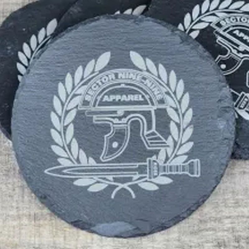 LASER ENGRAVED SLATE COASTERS (4-PACK)