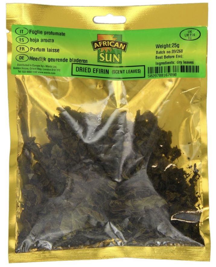 African Sun Dried Scent Leaves (Efirin)