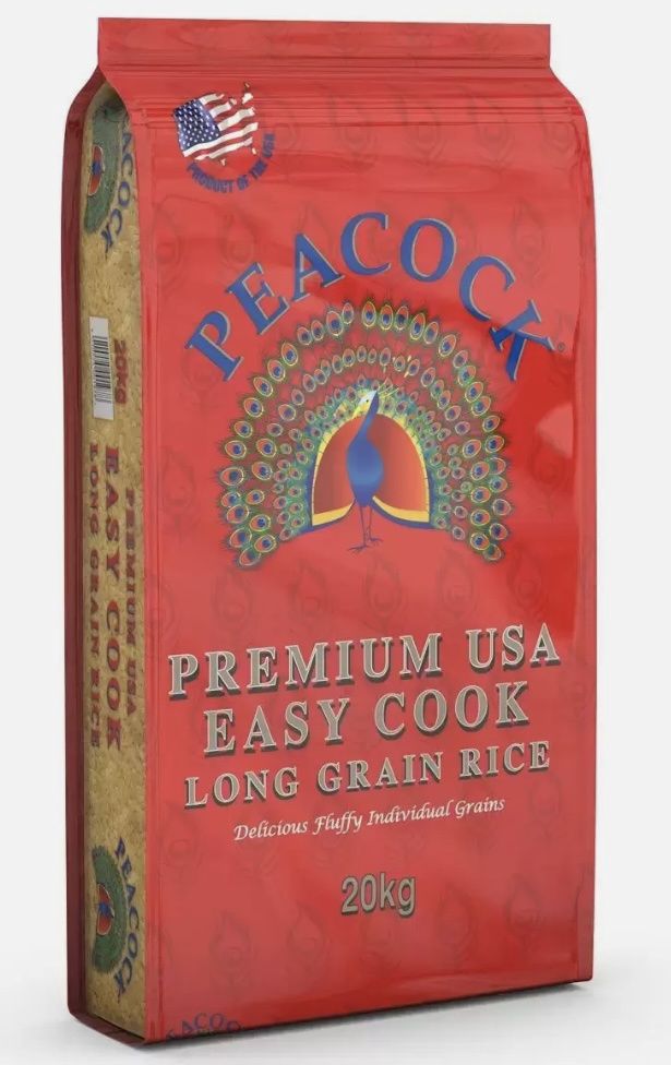 Peacock Easy Cook Rice 20kg