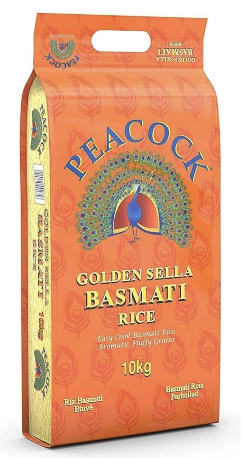 Peacock Golden Sella Basmati Rice 10kg