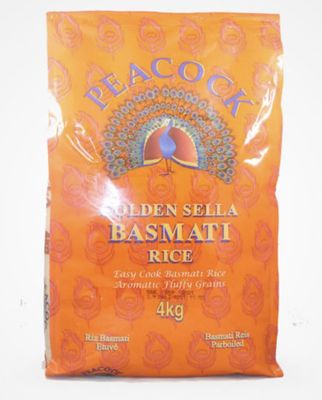 Peacock Golden Sella Basmati Rice 4kg