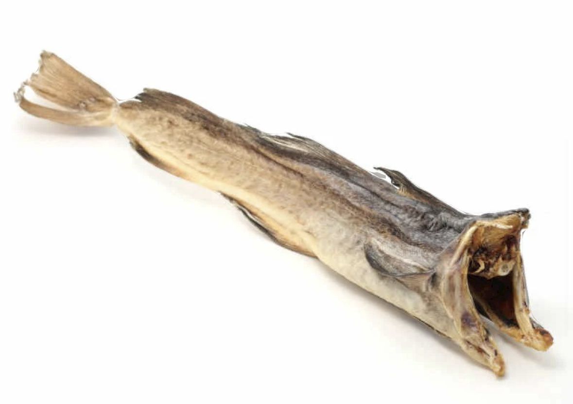 Stock Fish Whole Cod  (£36.99/kg)