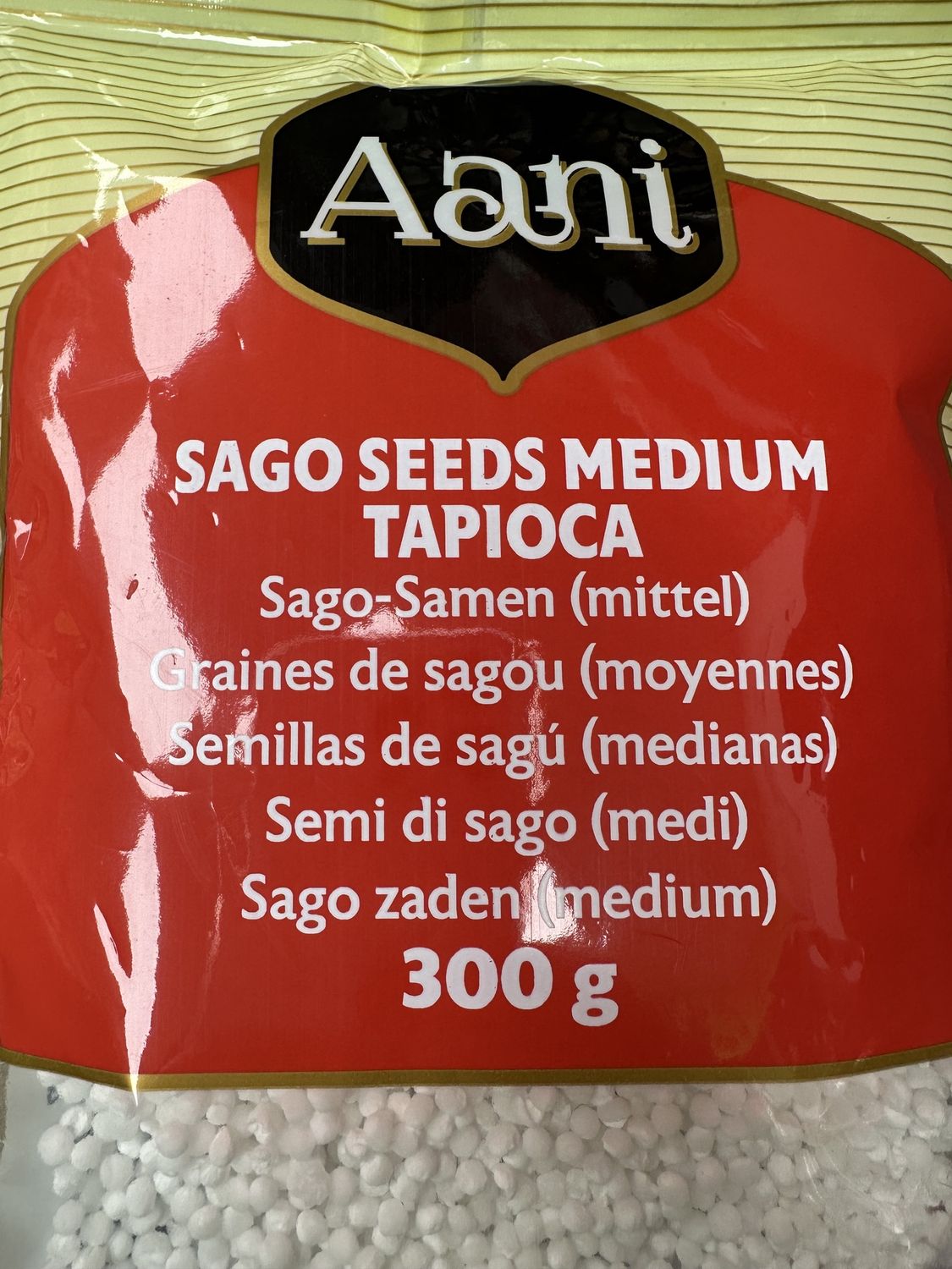 Aani Sago Seeds Medium Tapioca 300g
