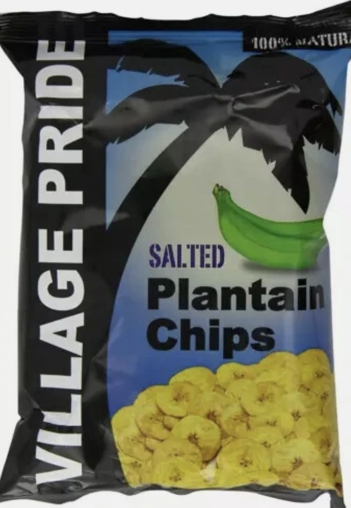 Village Pride Plantain Chips Salted ( 75g e )
