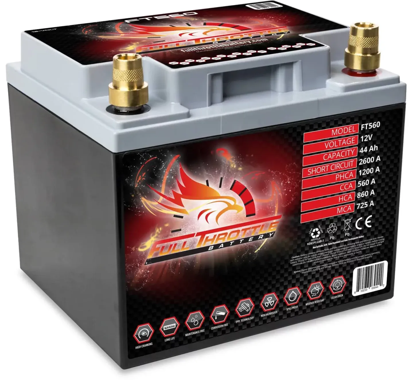 Full Throttle FT560 AGM Battery