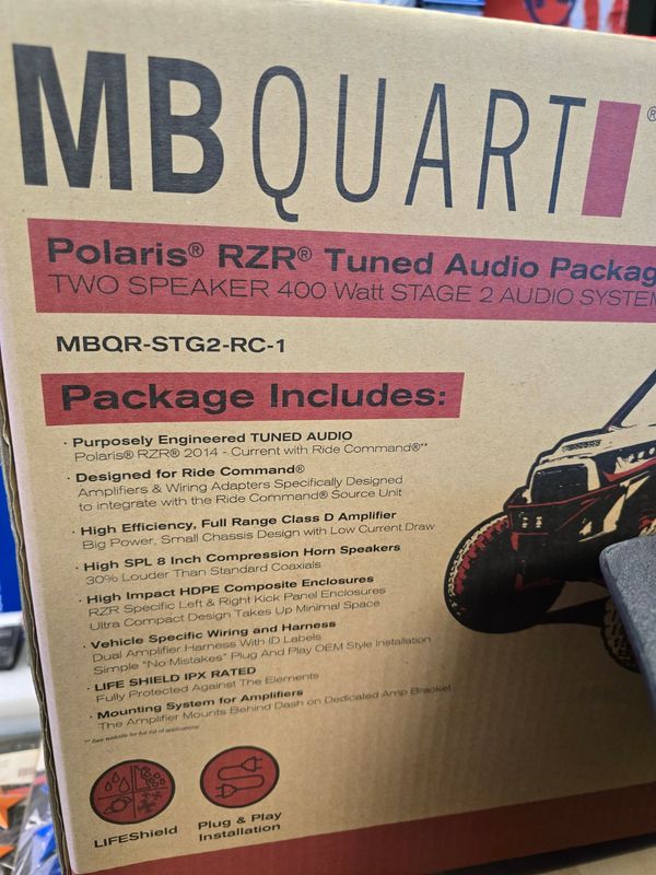 RZR Tuned Audio Package. 2 Speaker 400W