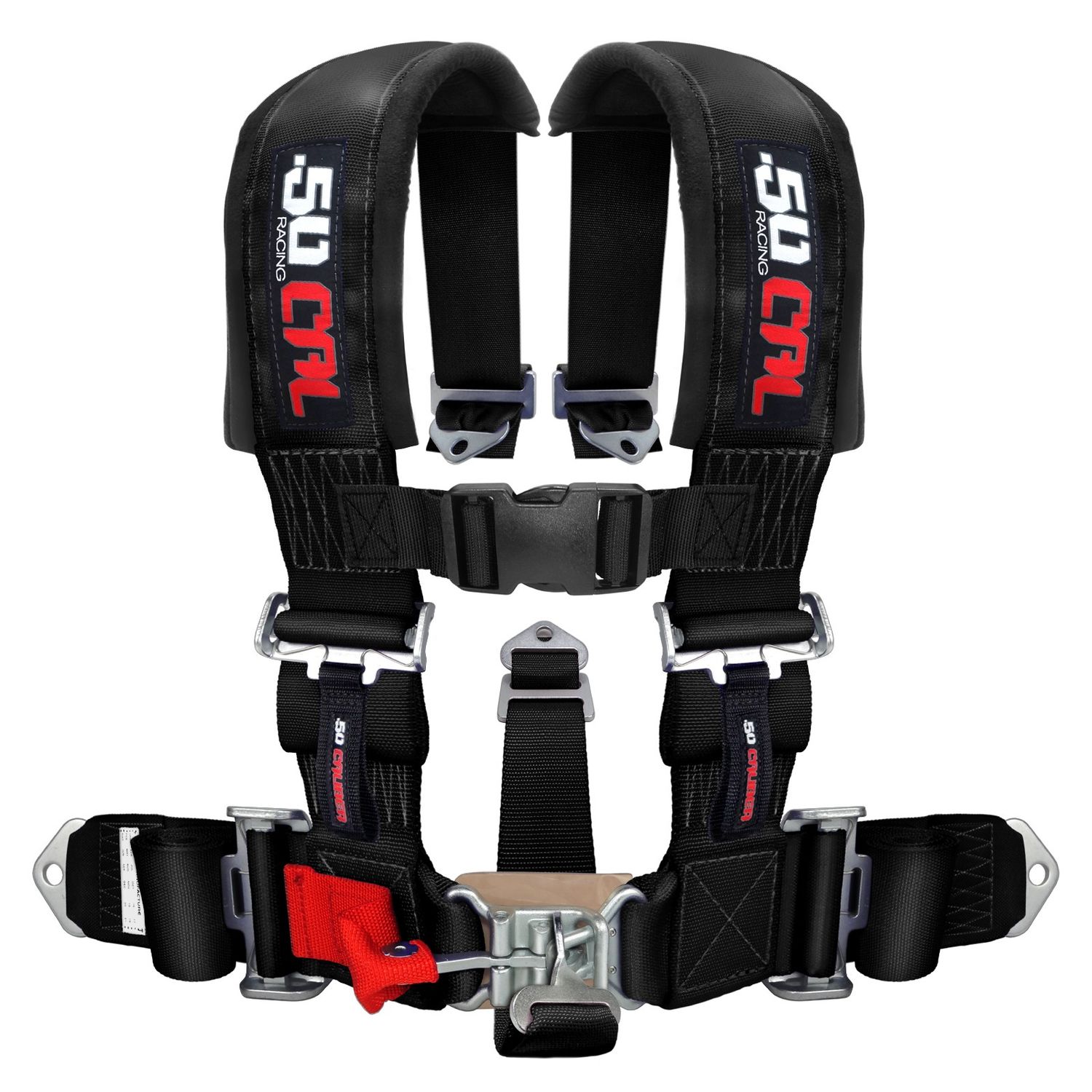 50 Caliber Racing Black 3&quot; 5 Point Harness