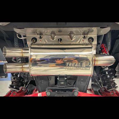Treal Performance RZR Turbo Slip-On Muffler Exhaust Dual Tip