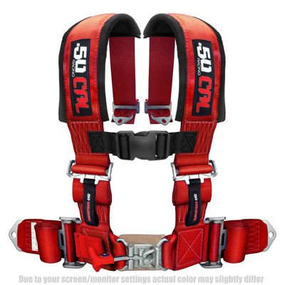 50 Caliber Racing Red 2&quot; 4 Point Harness