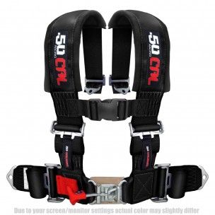 50 Caliber Racing Black 3&quot; 4 Point Harness
