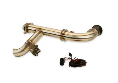 Trinity SIDE PIECE Header Pipe  with Electronic Cutout - Can-Am Maverick X3
