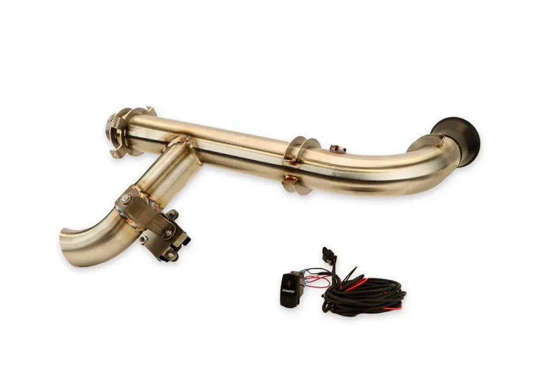 Trinity SIDE PIECE Header Pipe  with Electronic Cutout - Can-Am Maverick X3
