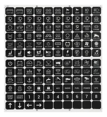 Aux Beam 120 Universal Stickers for Switch Panel