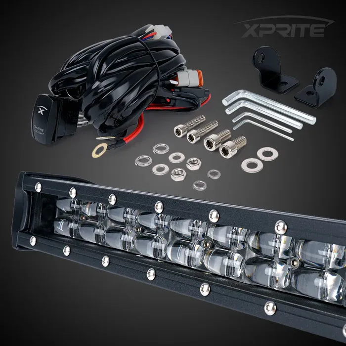 Xprite 32" Sunrise Series Double Row Philips LED Spot Light Bar with Amber Back Light